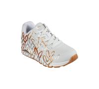 SKECHERS Strada Uno Metallizzato Love Sneakers Donna Ragazza Jgoldcrown Bianco