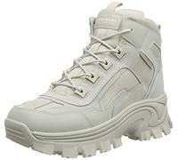 Skechers Street Blox, Scarpe da ginnastica Donna, Finiture Durabuck In Pelle Scamosciata Bianca, 40 EU
