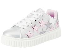 Skechers Street Girls - Sneaker, Silver Synthetic/Multi Trim,