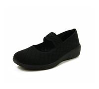 Skechers Stretch Fit 158565 Arya That's Sweet Black Ballerine Sportive per Donna in Tessuto Nero (Taglia 38)