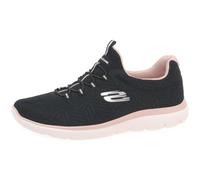Skechers Summits Artistry Chic, Scarpe da Ginnastica Donna, Bordo in Rete Nera Rosa Chiaro, 35.5 EU