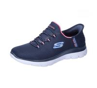 Skechers Summits Diamond Dream, Scarpe da Ginnastica Donna, Navy Mesh/Pink Trim, 40.5 EU