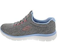 Skechers Summits Fun Flare, Scarpe sportive Donna, Grey Mesh Pink Blue Trim, 36 EU