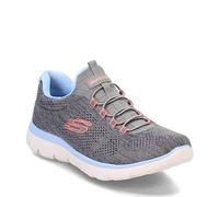 Skechers Summits Fun Flare, Scarpe sportive Donna, Grey Mesh Pink Blue Trim, 39.5 EU