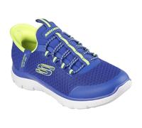 Skechers Summits High Range Slip-Ins, Scarpe da Ginnastica, Blue/Lime, 32 EU
