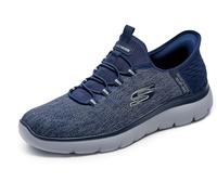 Skechers Summits Key Pace Hands Free Slip-in, Mocassino Uomo, Blu Mare, 50.5 EU Larga