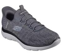 Skechers Summits Key Pace - Mocassini da Uomo Senza Lacci, Carbone/Nero, 11.5 Wide