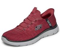 Skechers Summits Key Pace Scarpe Sportive Senza Lacci da Uomo, Rosso/Nero, 42.5 EU