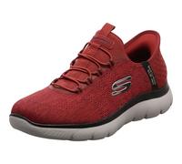 Skechers Summits Key Pace Scarpe sportive senza lacci da uomo, Rosso/nero, 44 EU
