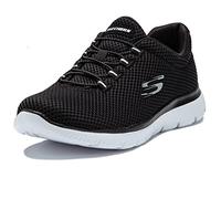 Skechers Summits Lite, Scarpe da Ginnastica Donna, Black Mesh White Trim, 41 EU