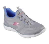 Skechers Vertici Nuova Natura, Summit Donna, Grigio Knit Neon Rosa Viola Trim, 35 EU