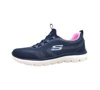 Skechers Summits New, Summit Nuova Natura Donna, Navy Knit/Pink & Periwinkle Trim, 36.5 EU