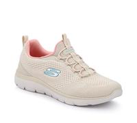 Skechers Summits New, VERTICI Nuova Natura Donna, Natural Knit/Pink & Aqua Trim, 36 EU