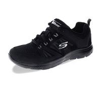 Skechers Summits - New World, Sneaker Donna, Nero Black Leather Mesh Black Trim Bbk, 38.5 EU