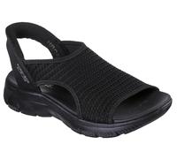 Skechers Summits-Sweetly Evolved Sandali Sportivi da Donna, Nero/Nero, 41 EU