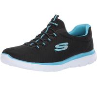 Skechers Summits Top Player, Scarpe da ginnastica Donna, Black Turquise, 37.5 EU