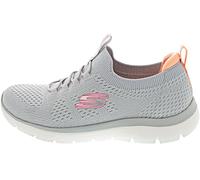 Skechers Summits Top Player, Scarpe da Ginnastica Donna, Gray Knit Pink Coral Trim, 41 EU
