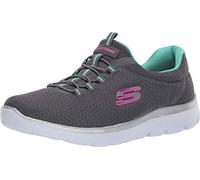Skechers Summits Top Player, Scarpe da ginnastica Donna, Grey Anthracite Green, 36.5 EU