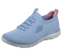 Skechers Summits Top Player, Scarpe da Ginnastica Donna, Light Blue Knit Multi Trim, 40 EU