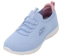 Skechers Summits Top Player, Scarpe da Ginnastica Donna, Light Blue Knit Multi Trim, 43 EU