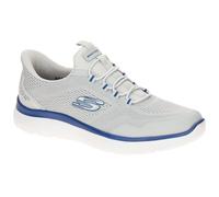 Skechers Uomo Summits Top Rate Scarpe da Allenamento, Gray Mesh/Blue TPU, 44 EU