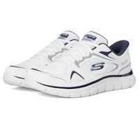 Skechers Summits Track Ezral - Scarpe da Ginnastica da Uomo, Bianco/Blu Navy, 41 EU