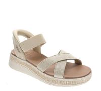 Skechers Sun Ray-Bright - Sandali da donna senza lacci, Naturale, 41 EU