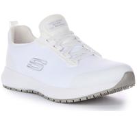 SKECHERS Suqad Sr Memoria Schiuma Comfort Slip On Trainer Bianco Donna UK 3 - 8