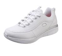 Skechers Synergy 2, Scarpe Donna, White Leather / Silver Trim, 35 EU