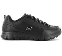 Skechers Synergy Elite Status Donna Scarpe Sneaker pelle Nero Memory Foam Nuovo