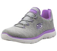 Skechers Synergy Loving Life - Sneaker da Donna, Grigio Chiaro Viola, 39 EU