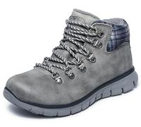 Skechers Synergy-Plaid Mood Stivaletti Donna, Carbone, 39 EU