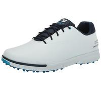 Skechers Tempo Waterproof Golf Shoes, Scarpe da Ginnastica Uomo, Bianco e Blu Marino, 45 EU Larga