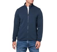 Skechers The Hoodless Hoodie Ottoman Jacket Maglione Cardigan, Blu/Rosso, L Uomo