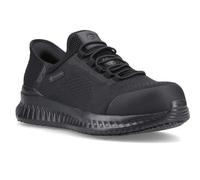 Skechers Tilido Fletchit, Anfibi da Lavoro Uomo, Black Textile/Synthetic, 41.5 EU