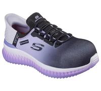 Skechers Tilido Ombray, Anfibi da Lavoro Donna, Nero Viola, 36 EU