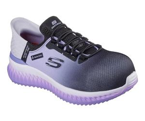 Skechers Tilido OmbrayConstruction Stivali Donna, Nero Viola Tessuto Sintetico, 36 EU