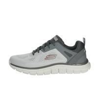 Skechers Sneaker Uomo Track Traccia più Ampia – Mesh ingegnerizzato grigio PU trim carbone – 45 EU