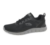 Skechers Track Broader, Scarpe sportive Uomo, Black Mesh Pu Charcoal Trim, 48.5 EU