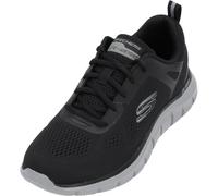 Skechers Track Broader, Scarpe sportive Uomo, Black Mesh Pu Charcoal Trim, 48.5 EU