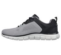 Skechers Track Broader, Scarpe sportive Uomo, Gray Mesh Pu Black Trim, 45.5 EU