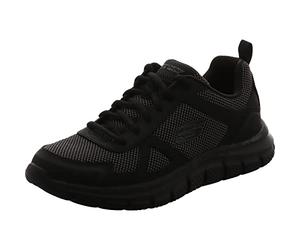 Skechers Track Bucolo, Scarpe running Uomo, Black Leather Mesh Trim, 47.5 EU