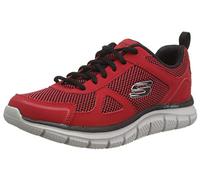 Skechers Track Bucolo, Scarpe running Uomo, Red Leather Black Mesh Trim, 46 EU