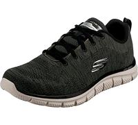 Skechers Track Front Runner, Scarpe da Ginnastica Basse Uomo, Olive Knit Black Trim, 43 EU