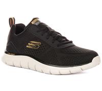 Skechers Uomo Track - Leshur Sneaker in Nero, Taglia 46, Vegan, Lavabile in lavatrice