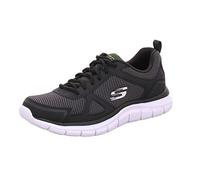 Skechers Track, Scarpe Running Uomo, Black Leather/Mesh/White Trim, 41.5 EU
