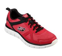 Skechers Track-Scloric - Sneaker da uomo, rosso/nero, 41.5 EU