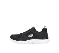 Skechers Uomo Track Sneaker in Nero/Rosso, Taglia 41.5