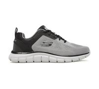 Skechers Track Broader, Scarpe sportive Uomo, Gray Mesh Pu Black Trim, 41.5 EU