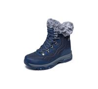 Skechers Trego Stormie, Stivaletto Donna, Navy Nylon/Duraleather, 38 EU